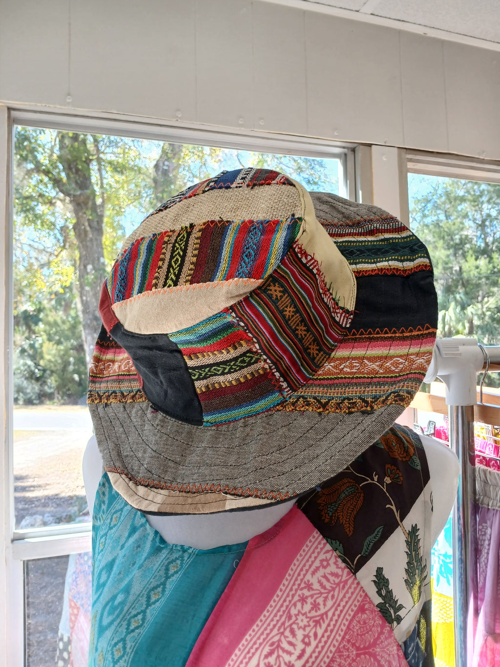 Patchwork Hemp Hippie Hat