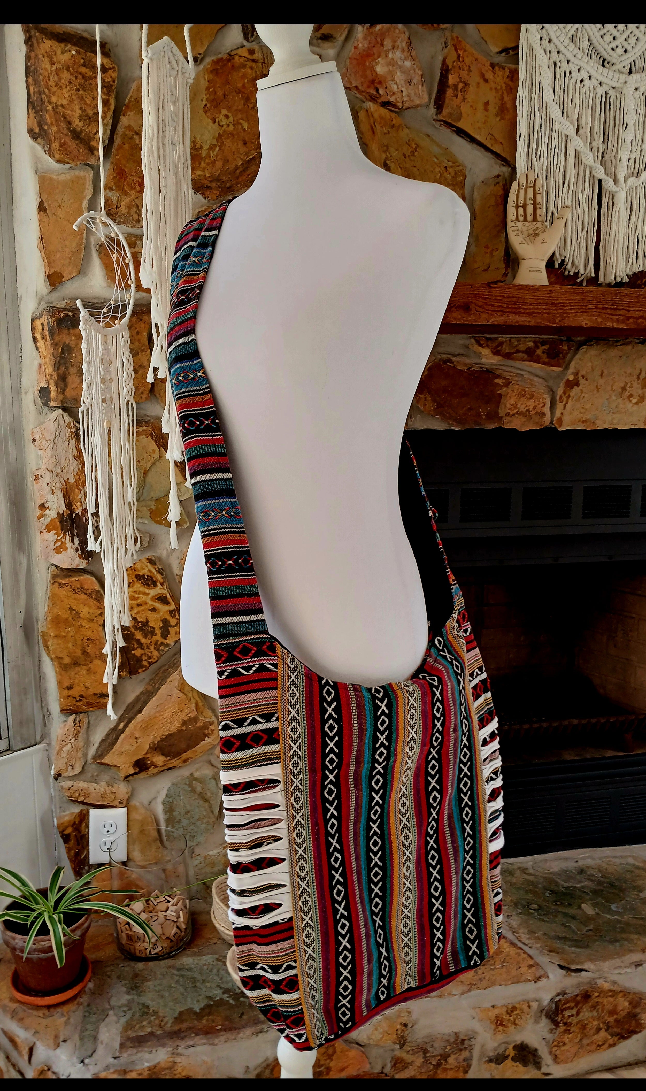 Hippie Bag with Sun and Moon Design