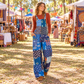 Blue Patchwork Romper 💙