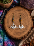 Universe Tiger Eye & Lava Stone Earrings