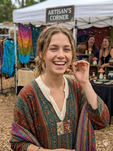 Boho Earthy Mushroom Earrings
