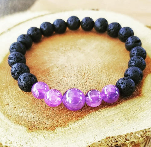 Amethyst & Lava Rock Diffuser Bracelet