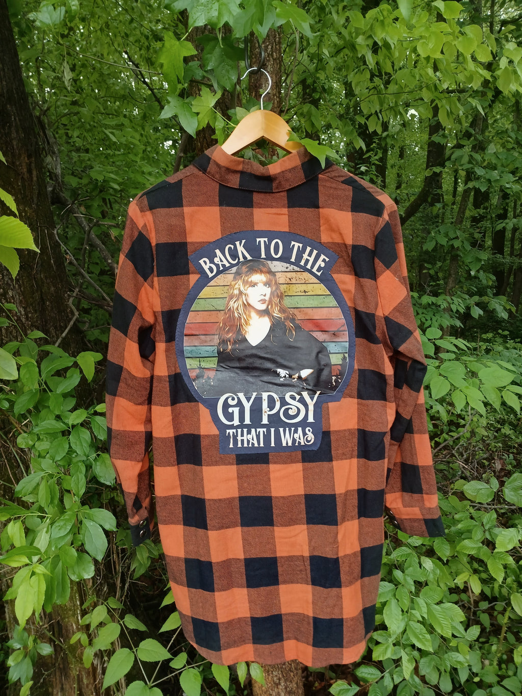 ✨ One-of-a-Kind Boho Vibe: The "Stevie" Upcycled Flannel ✨