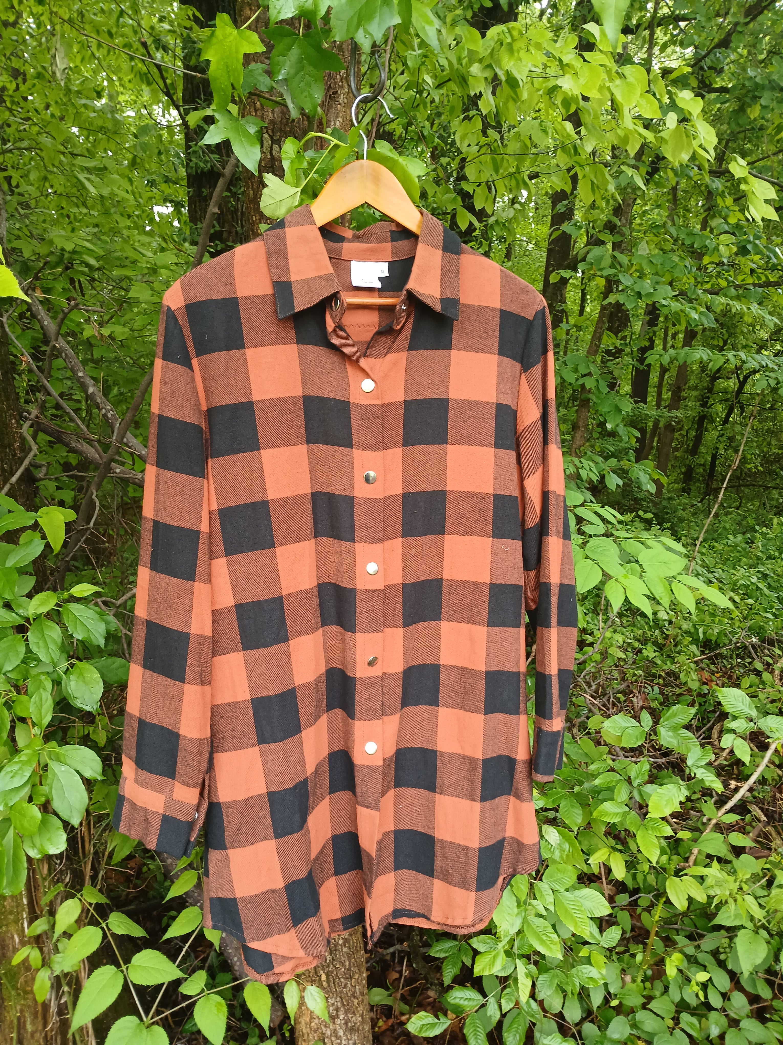 ✨ One-of-a-Kind Boho Vibe: The "Stevie" Upcycled Flannel ✨