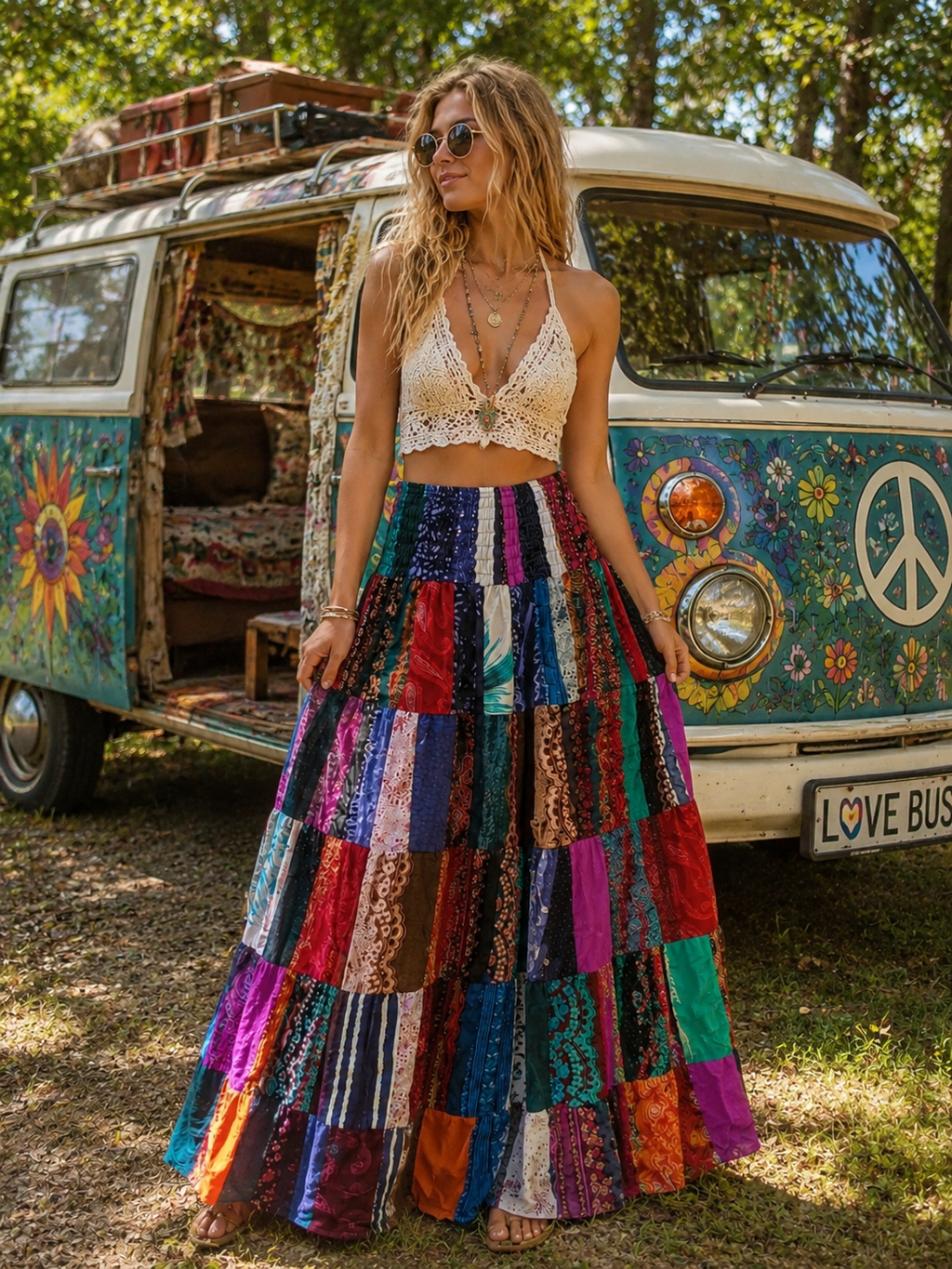 Boho Patchwork "Free Spirit" Skirt