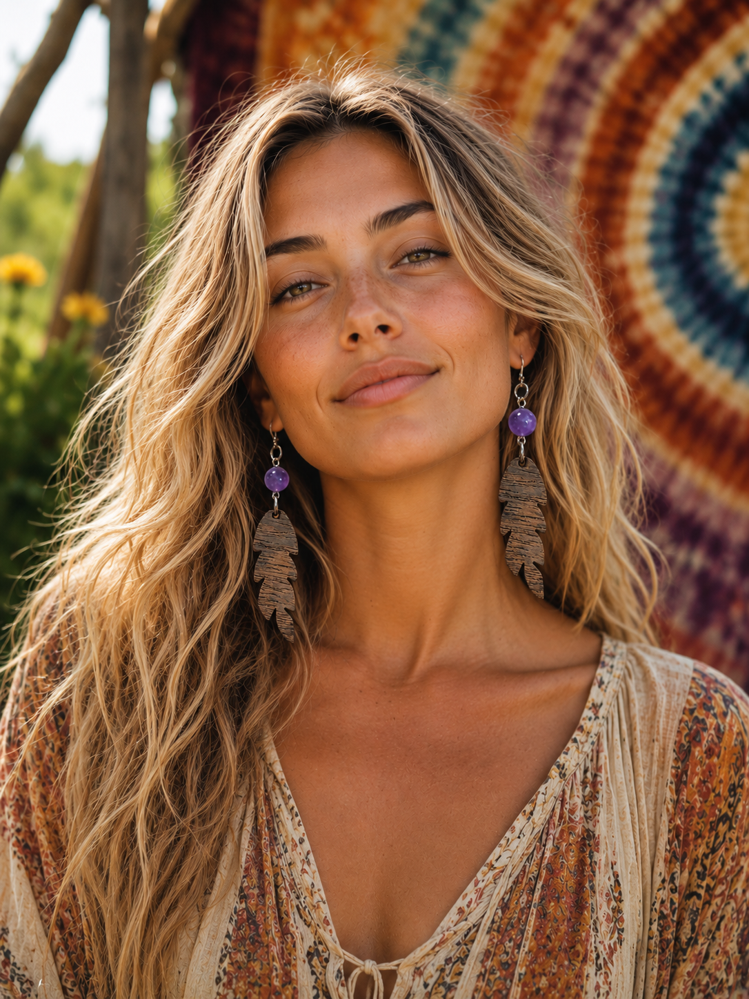 Amethyst Crystal Earrings
