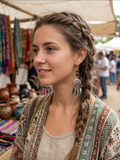 Handmade Dreamcatcher Tiger Eye Earrings >>> Diffuser Earrings