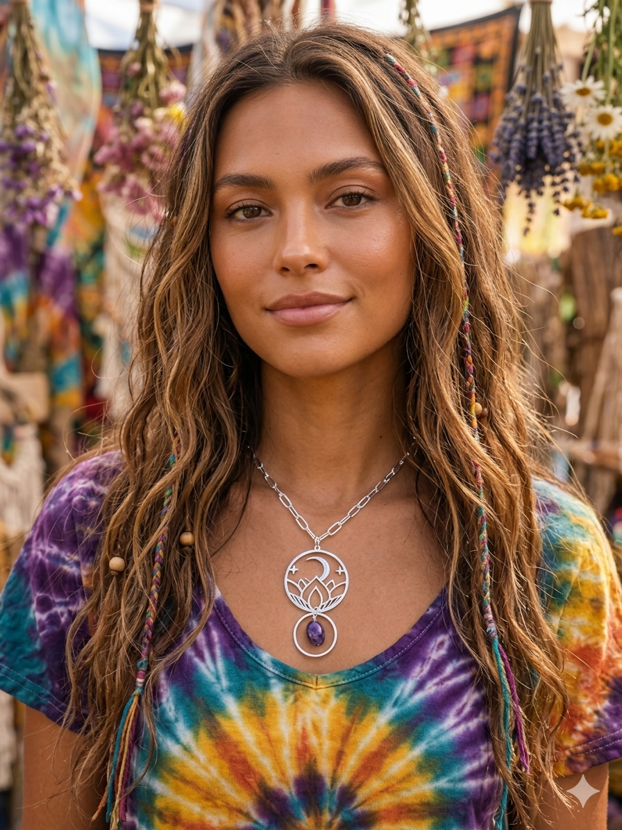 Moonlight Lotus Necklace >>> Peace & Resilience