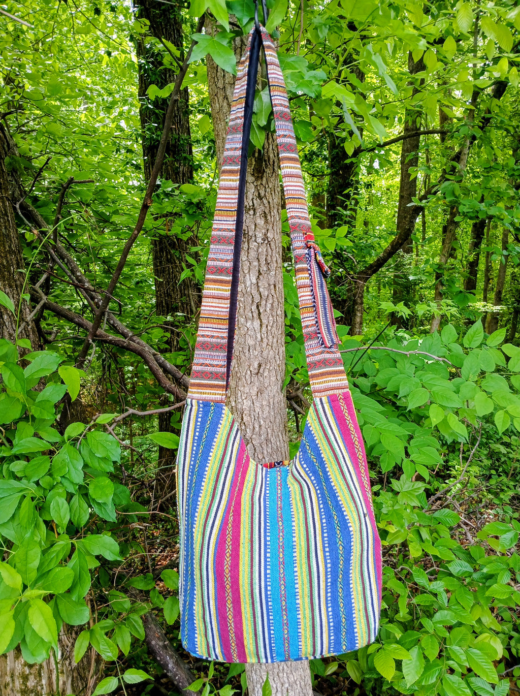 Mushroom Hemp Crossbody Bag, Fun Boho Hippie Festival Style!