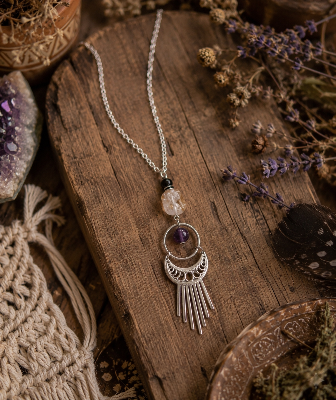 Moon Phase & Crystal Infusion Necklace