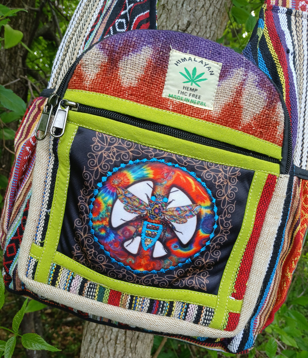 The Bee Peace Sign Crossbody Bag