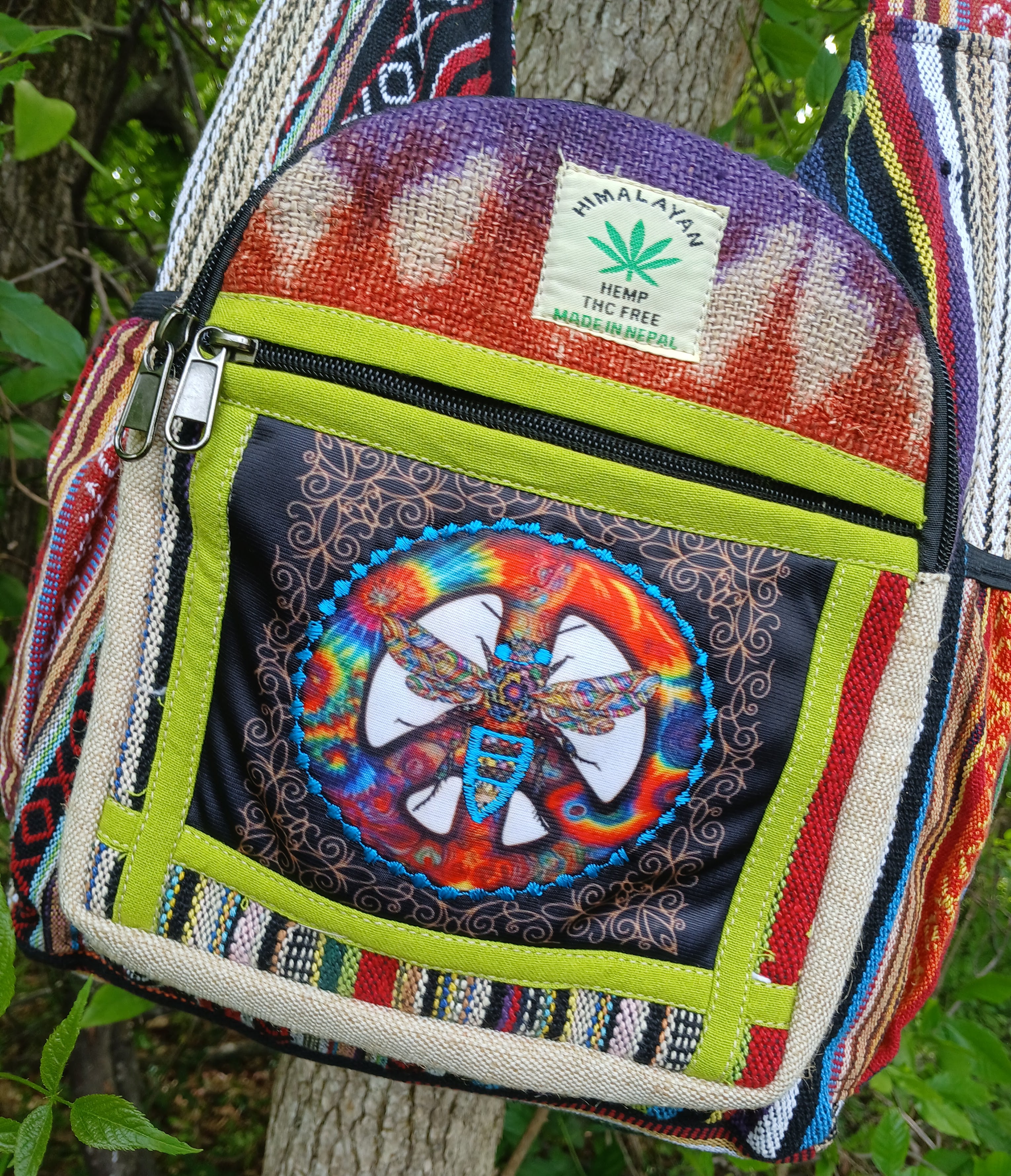 The Bee Peace Sign Crossbody Bag