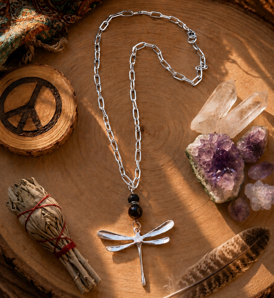 The Grounded Dragonfly Necklace