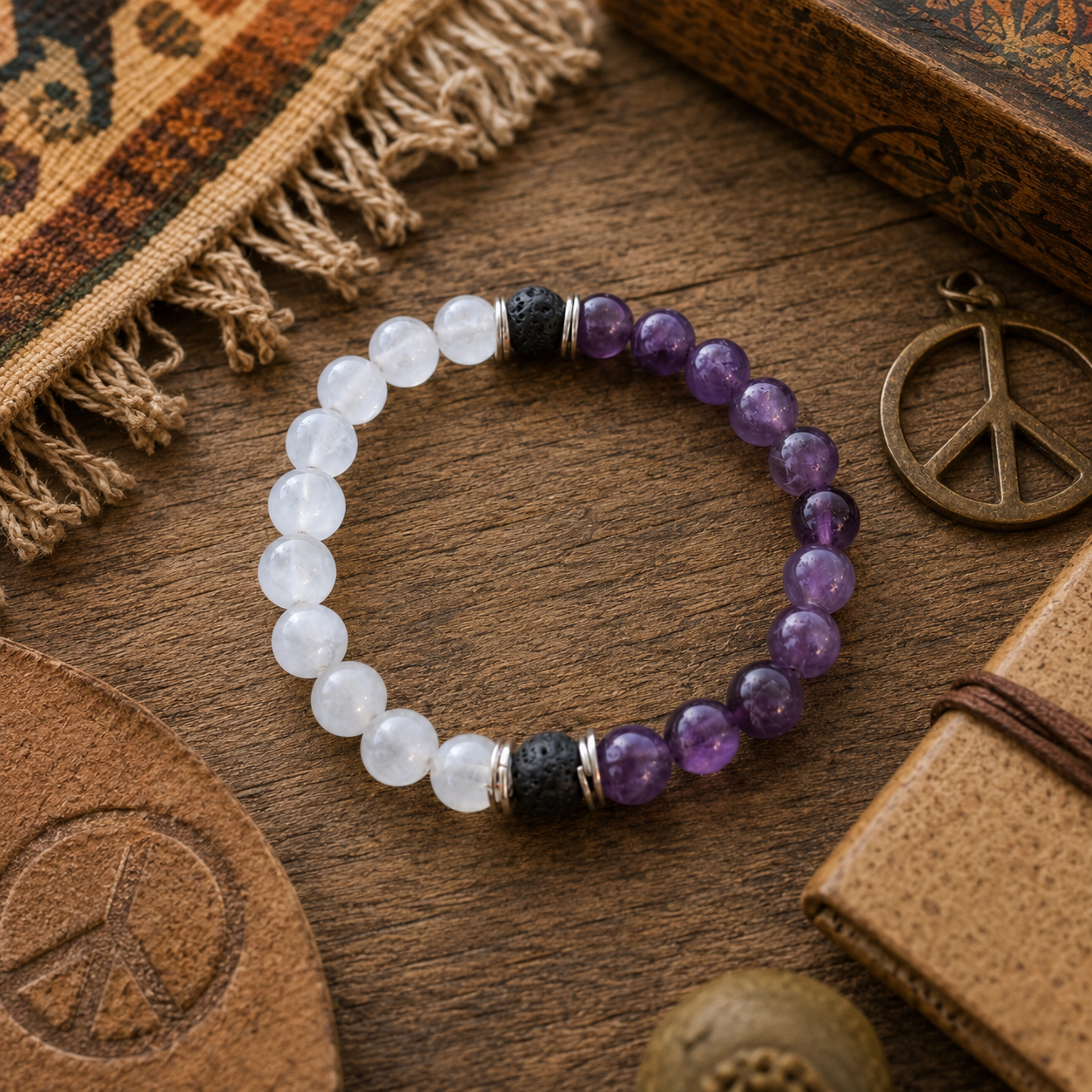 Handmade Crystal Healing & Calmness Bracelet