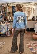 The "Dirty Hippie" Upcycled Denim Shirt // Earthy Boho Soul