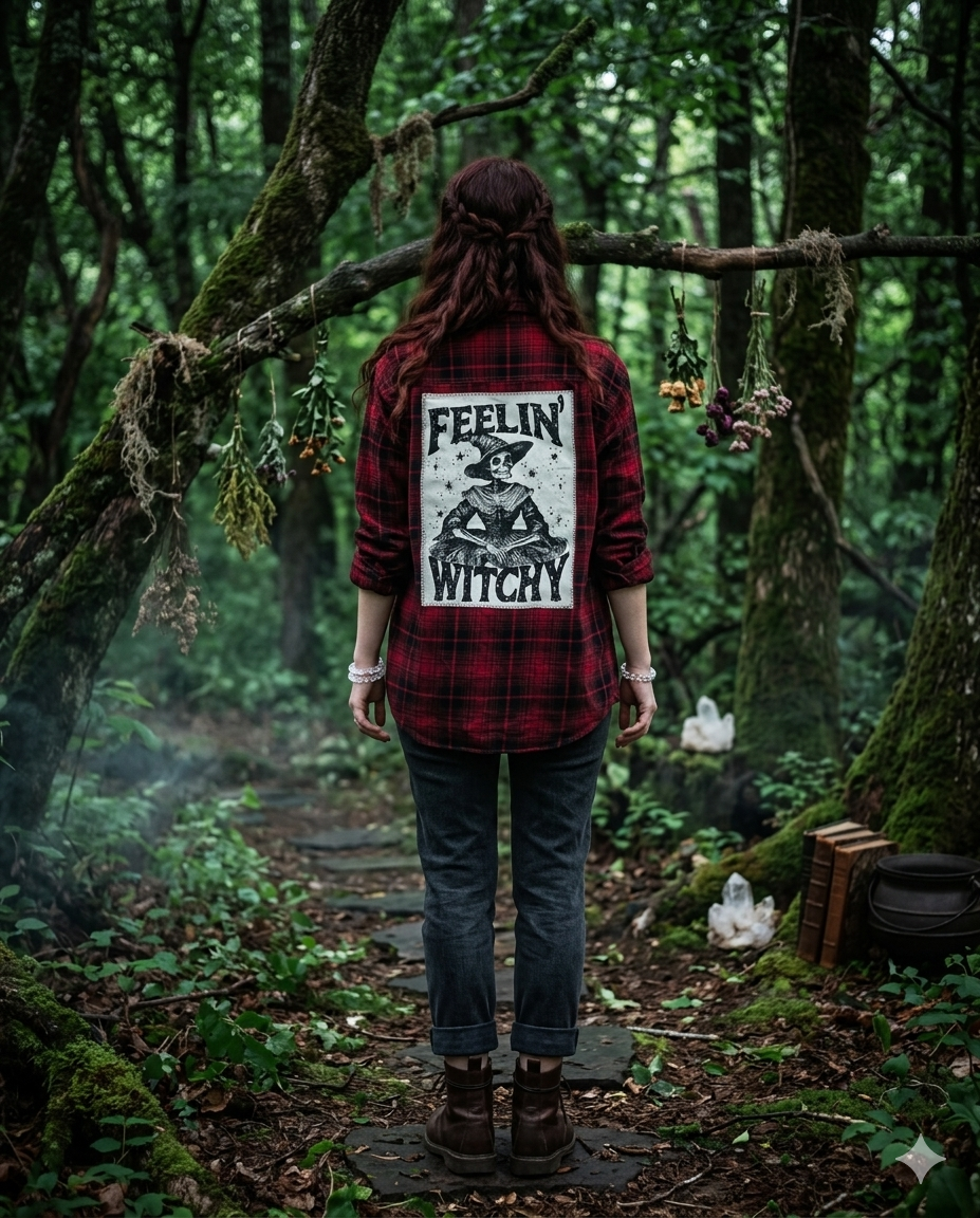 Feeling Witchy | One-of-a-Kind Upcycled Flannel Shirt