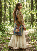 Mushroom Hemp Crossbody Bag, Fun Boho Hippie Festival Style!