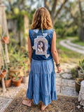 Upcycled Janis Joplin Denim Vest